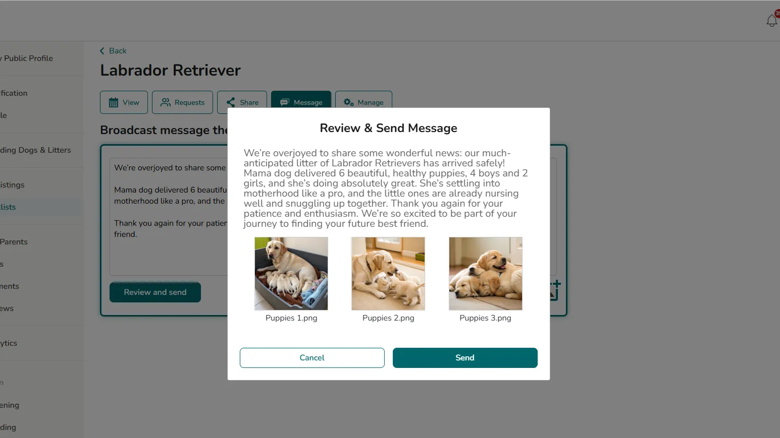 Broadcast Message the Waitlist