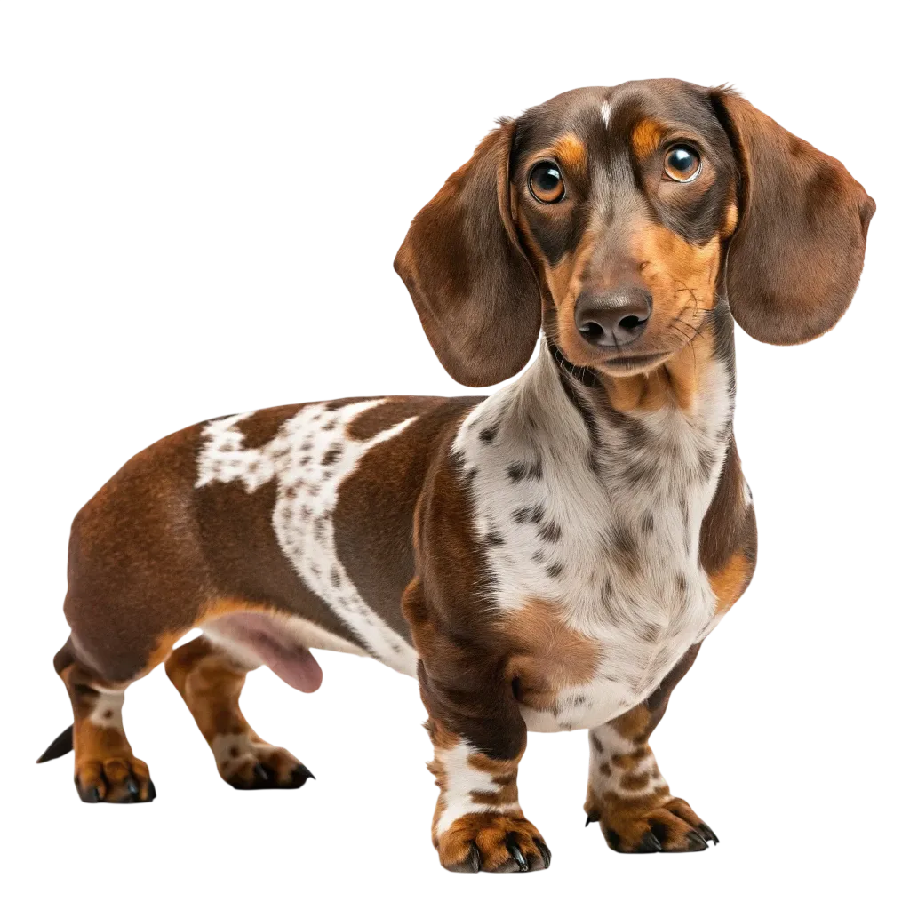 Chocolate Piebald Dachshund