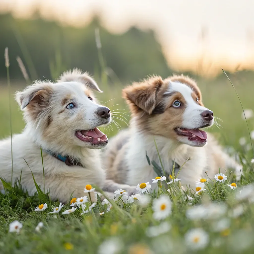 Blonde Border Collie photo