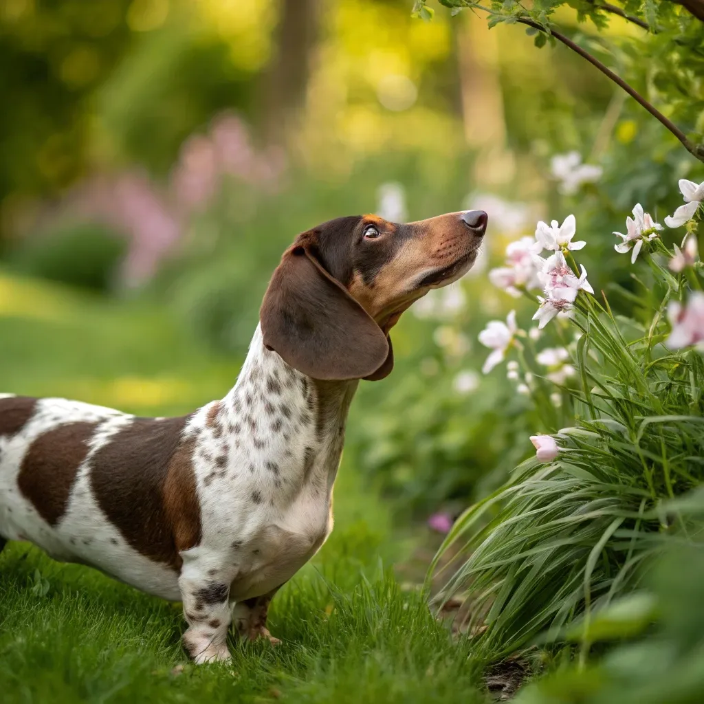 Chocolate Piebald Dachshund photo